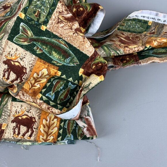 Great Northwest Krista Hamrick Hunting Fishing Cabin Cotton Fabric 1.5 Yards - Picture 12 of 13